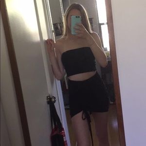 skirt with rouching on the side